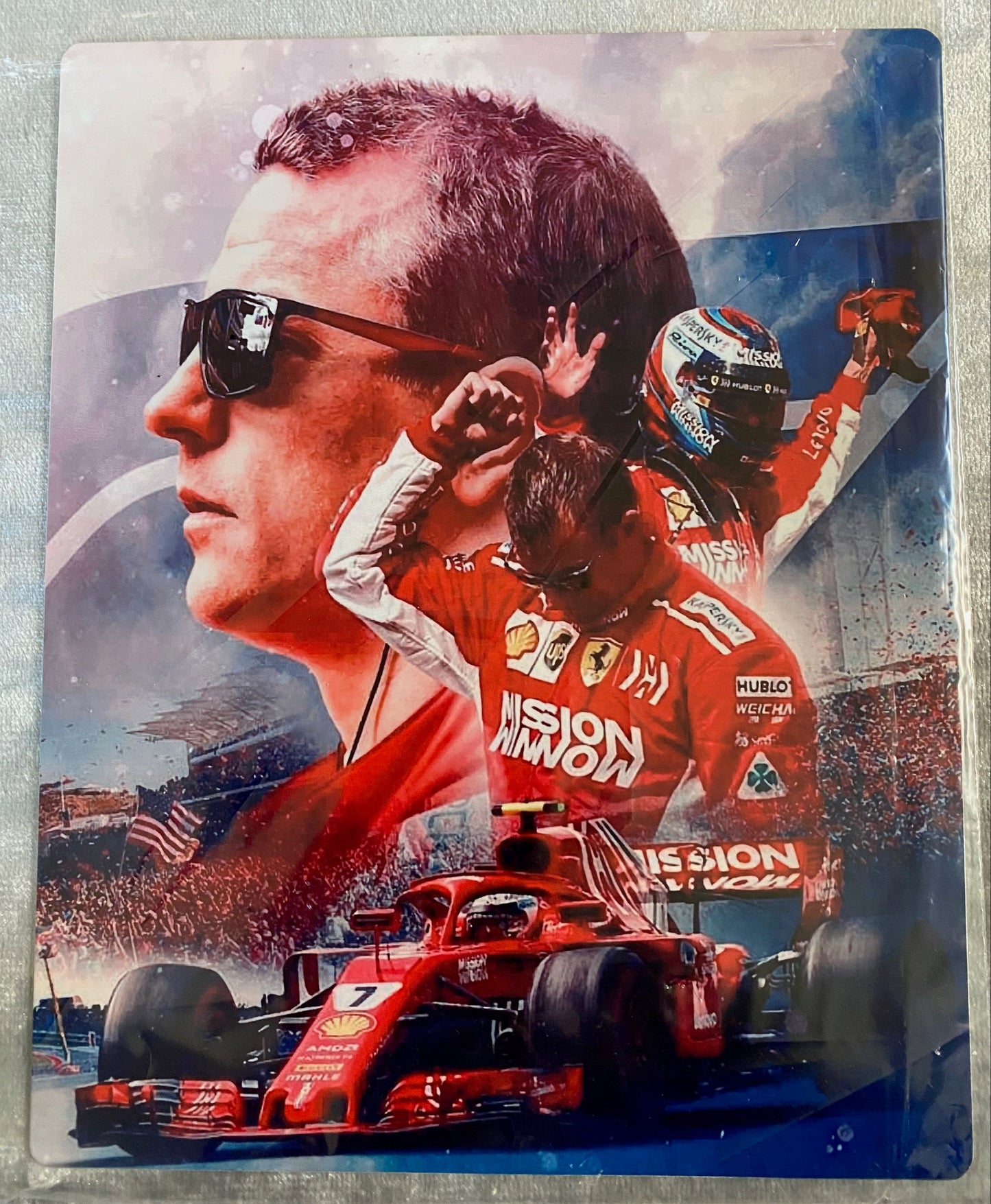 Kimi Räikkönen Ferrari Metal sign
