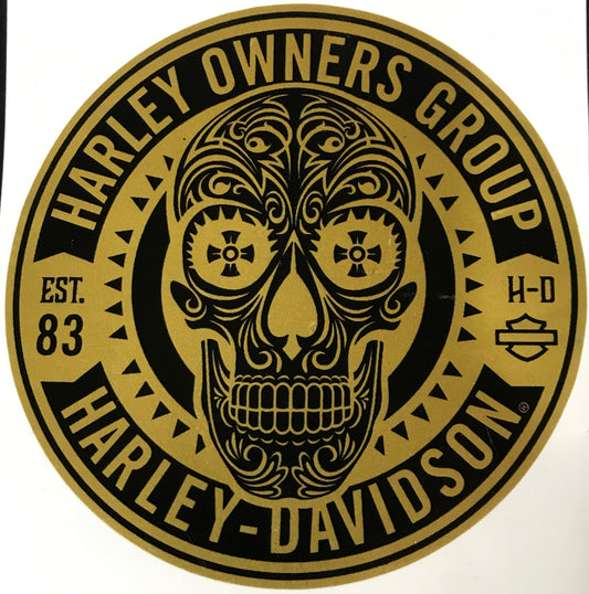 Harley Davidson HOG Day of the dead sticker