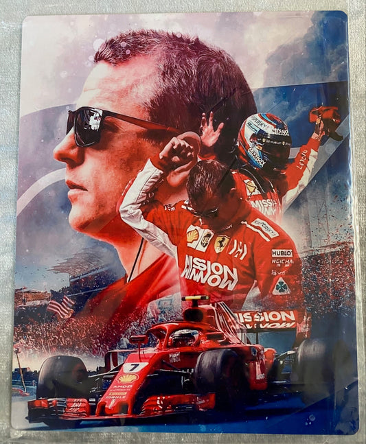 Kimi Räikkönen Ferrari Metal sign