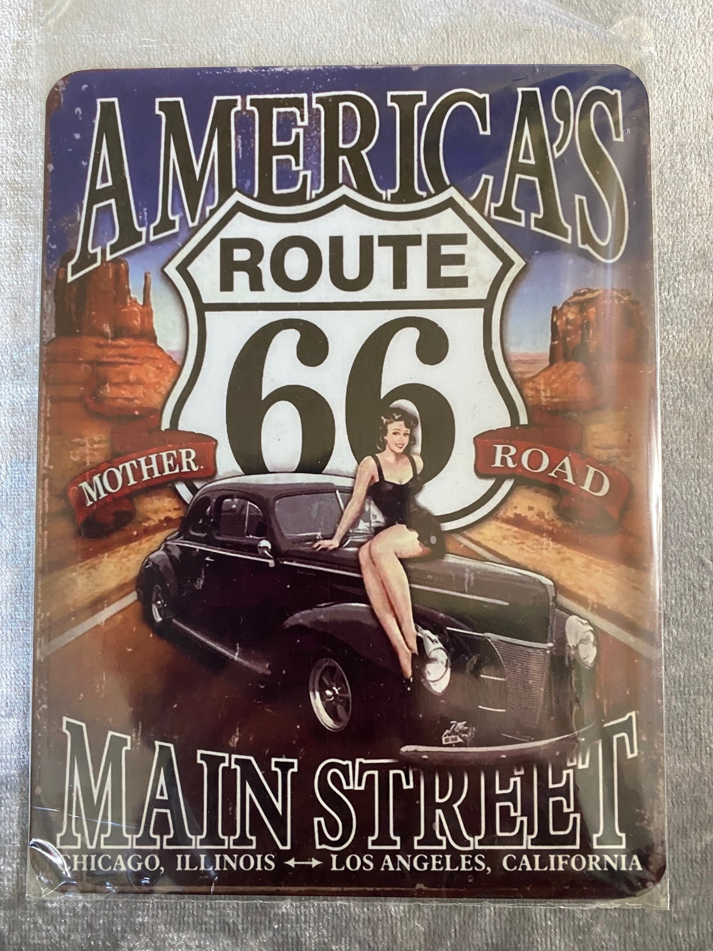 Route 66 Metal Sign
