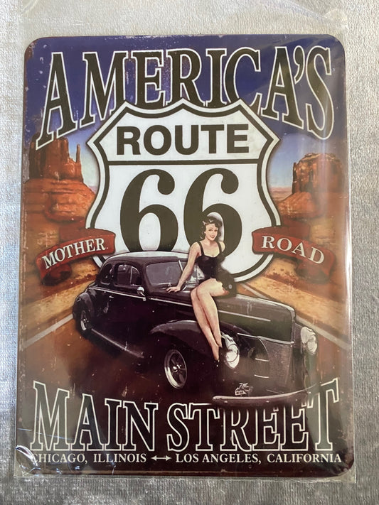 Route 66 Metal Sign